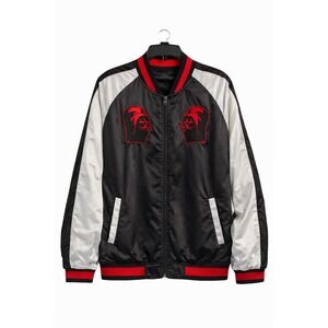 Star Wars Jacket Mens XL Darth Vader Embroidered Satin Bomber Licensed Lucas